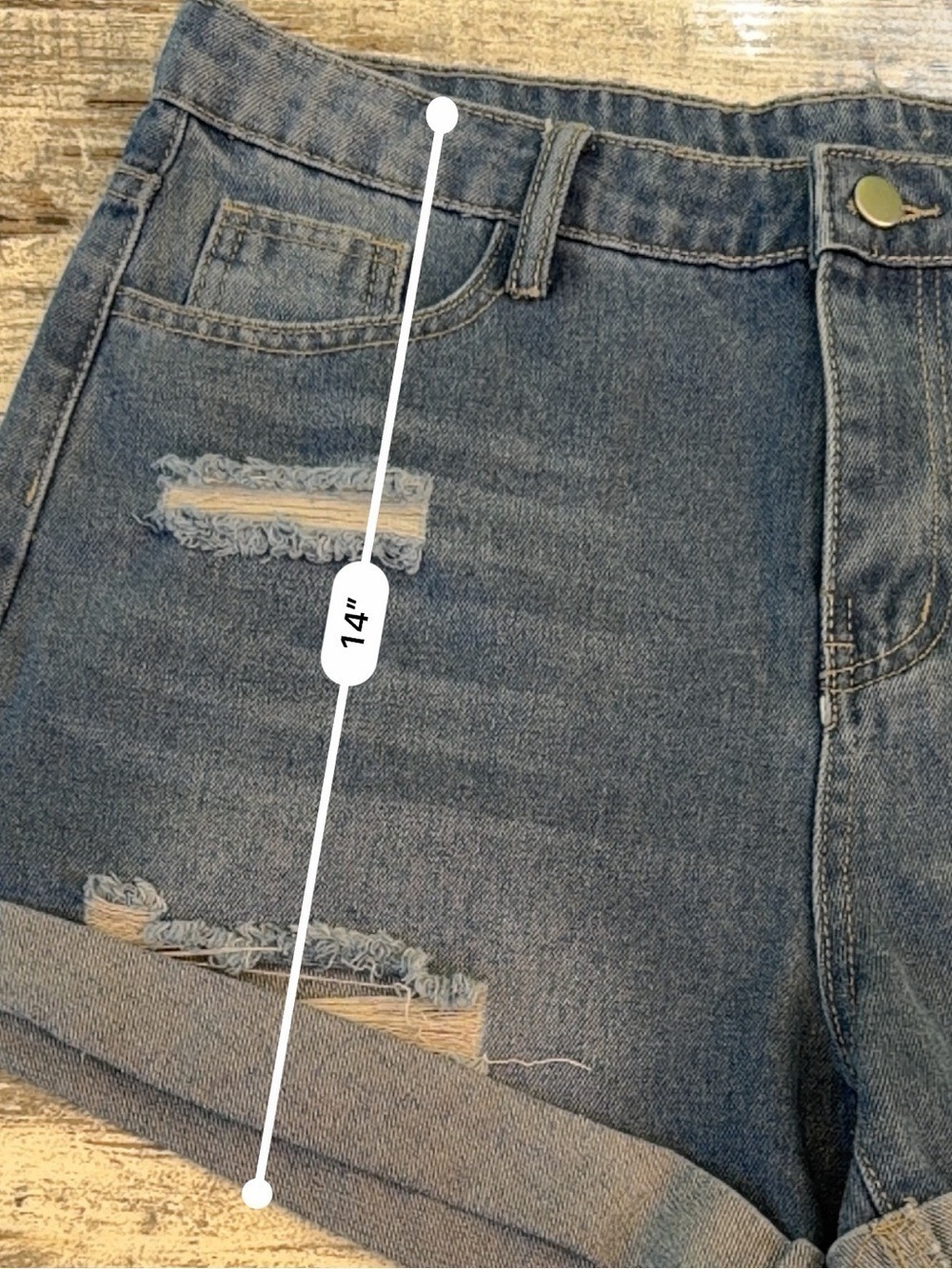 SHEIN Women's High Waist Denim Shorts Size 30 - Picture 12 of 15
